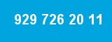 929 726 20 11 929 726 20 11
